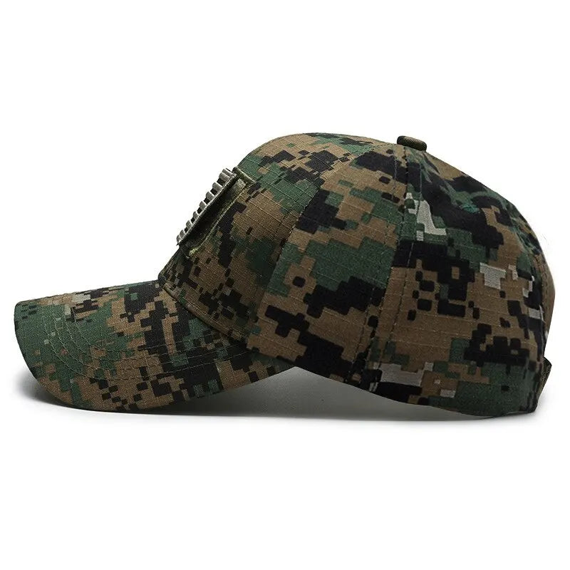 American Flag Camouflage Sticker Embroidered Baseball Cap Net Hat Men's Outdoor Velcro Cap