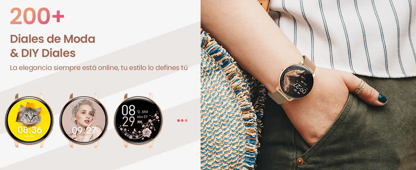Smart Watch for Women, 1.20" Fitness Watch with HR/BP/SpO2 Monitor, Female Cycle Tracking, IP67 Waterproof, for Android & iPhone