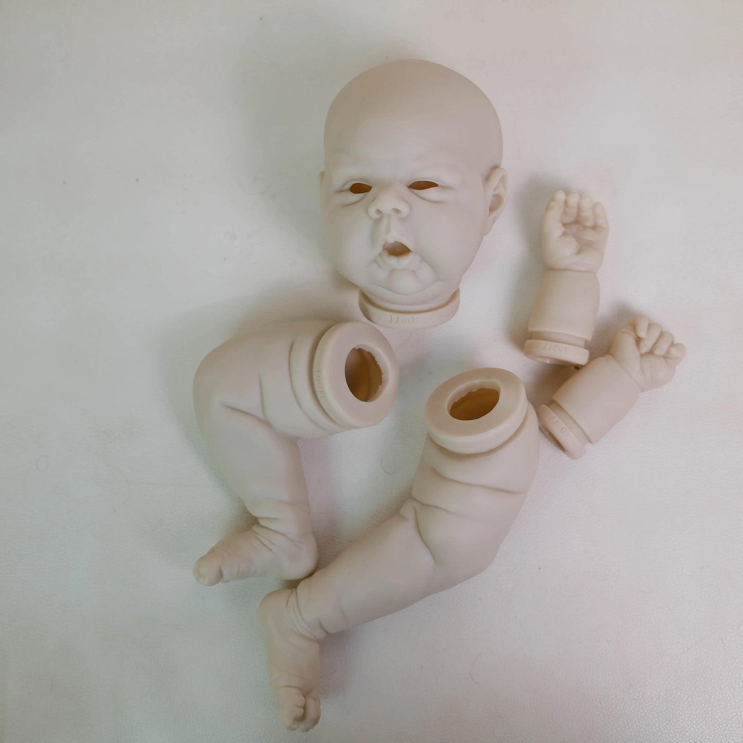 NPK 24inch Unfinished Reborn Doll Kit Limited Edition Gounchi with Cloth Body And Eyeballs DIY Doll Parts for Collectors
