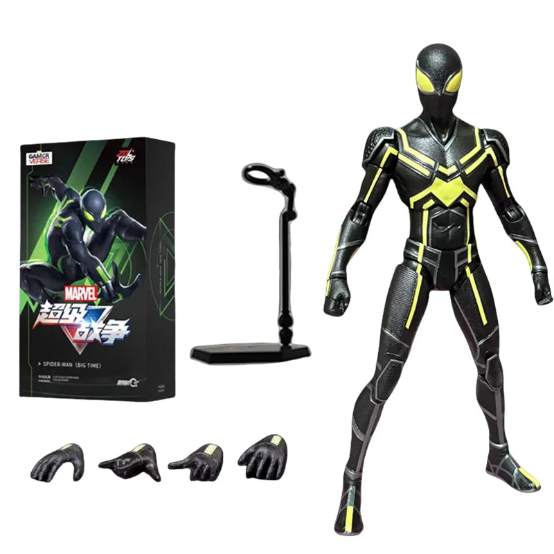 Original ZD PS4 Spider Man Anime Peter Parker Gold Black Action Figure Statue Model Desktop Ornament Garage Kit Birthday Gifts