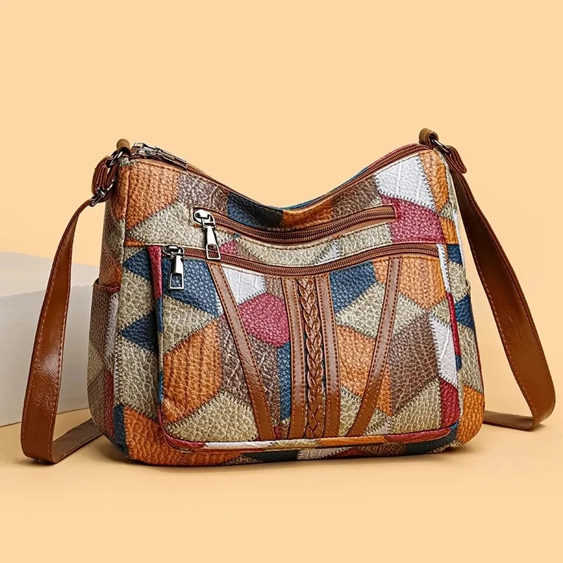 Women's Elegant Vintage Crossbody Bag Trendy HandBag Fashion Multi-pockets