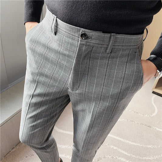 Wedding Dress Pants for Men Business Suit Pant Casual Slim Formal Pants