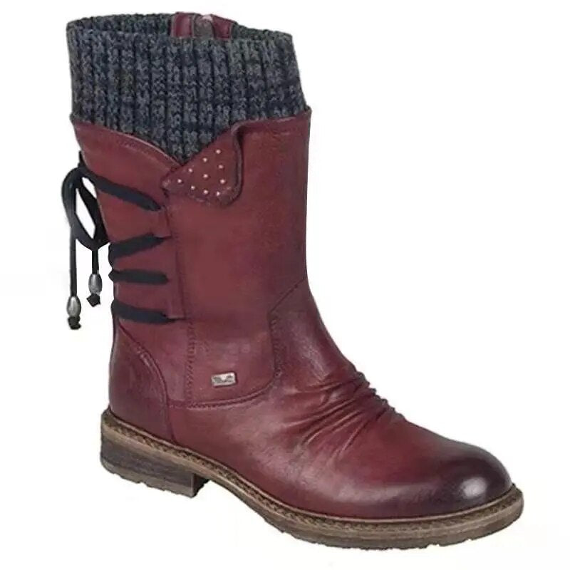 Women Winter Mid-Calf Boots  Winter Shoes Ladies Fashion Snow Boots
