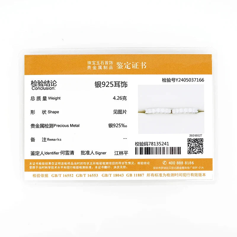 IOGOU Hoops 100% 925 Sterling Silver Real 3mm Moissanite Stud Earrings For Women Sparkling Jewelry Gifts with Certificate Gifts