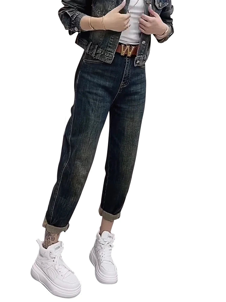 Y2k Women's Jeans Spring Autumn Harun Jeans Women's High Waist Stretch Big Size