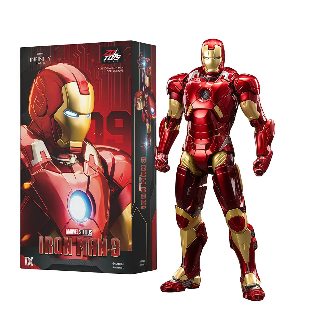 Original ZD Toys Iron Man Tony Stark MK9 MK14 MK12 MK27 MK15 MK35 MK22 MK40 Hammerhead Action Figure Anime Collect Model Gifts