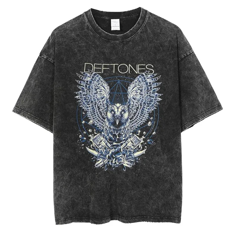 Deftones Band-Diamond Eyes Music Album Cover T-Shirt Metal Rock Clothes Cotton Vintage Short Sleeve Tees For Men Streetwear Tops