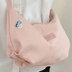 Casual Nylon Womens Shoulder Bag Korean Fashion Simple College Style Crossbody Bag