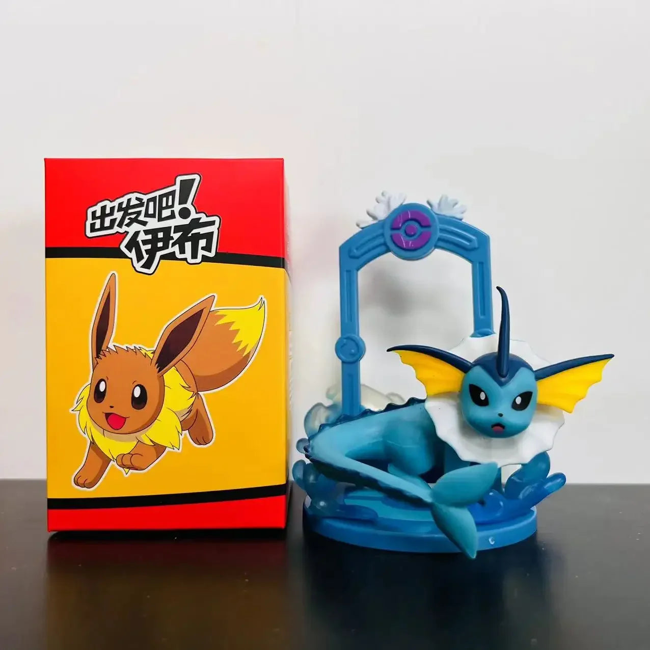 9pcs Pokemon Eevee Evolution Figure Set, Eevee Sylveon Espeon Glaceon Leafeon Anime Model Toys Collection for Kids Gift