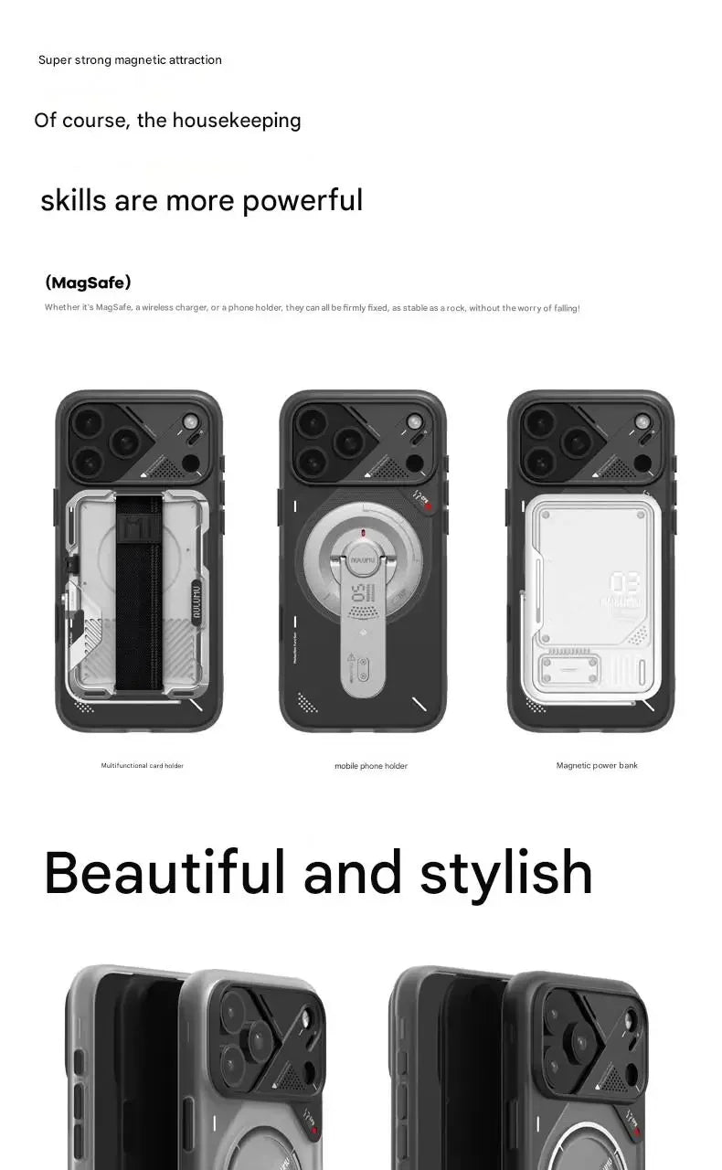 AULUMU Frosted Mobile Phone Case for IPhone 17 Pro Max Luminous Translucent Full-Inclusive Anti-fall Magnetic Phone Case Unique