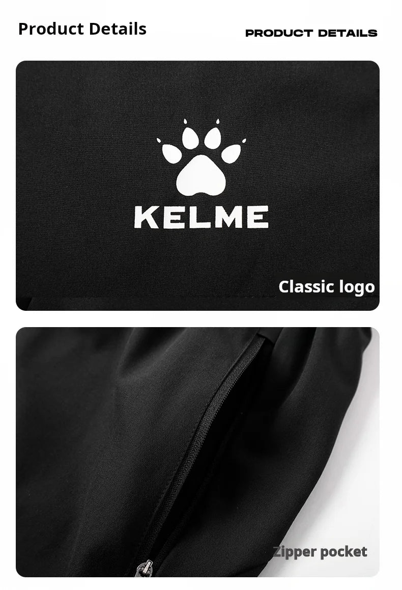 Kelme Men's Ice Silk Shorts Outdoor Breathable Sports Shorts Football Running Quick-drying Pants Training Shorts