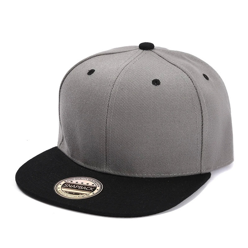 Color-Blocked Flat-Brim Baseball Cap Versatile  Sunshade and Sun Protection Hat Outdoor Fashion Unisex Street Hip-Hop Hat
