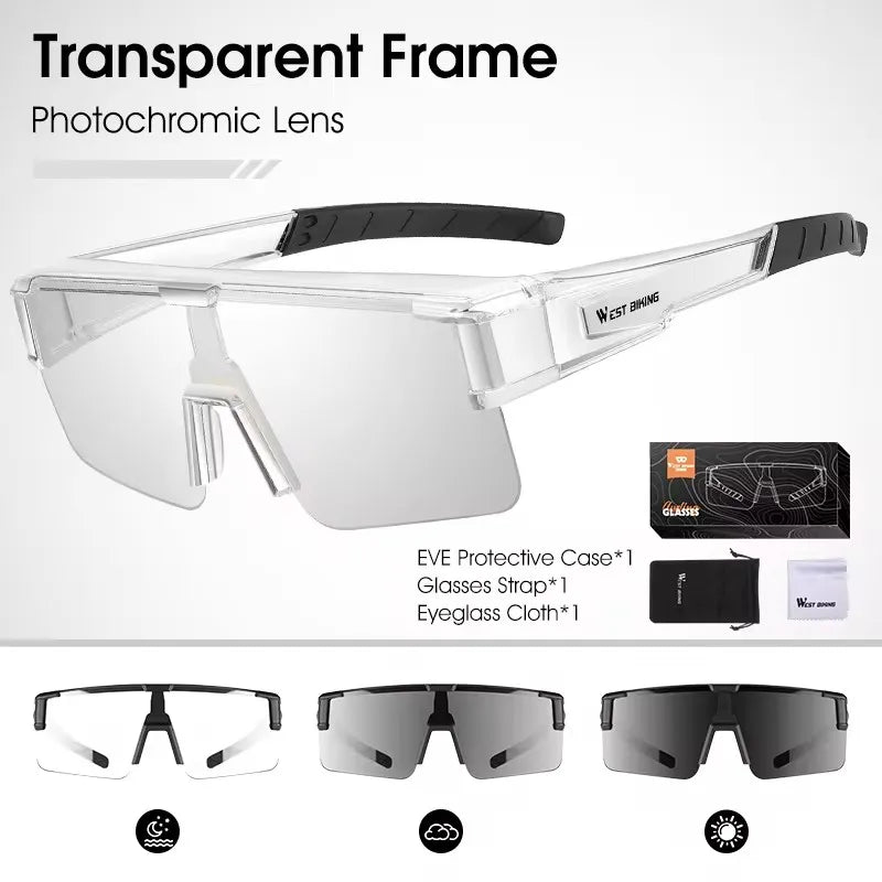 Glasses Bike Photochromic Outdoor Sunglasses Fit Over Myopic Goggles