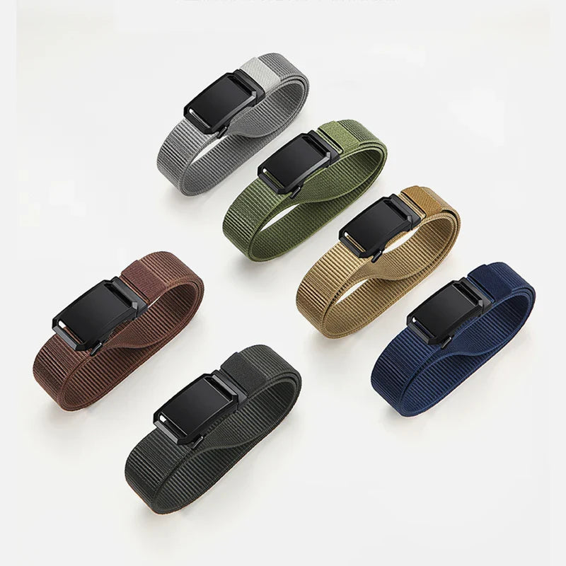 DINISITON Men‘s Belt Nylon Breathable Belts for Men Outdoor Equipment Belt Cowboy Canvas Designer Belt Tactical Belt