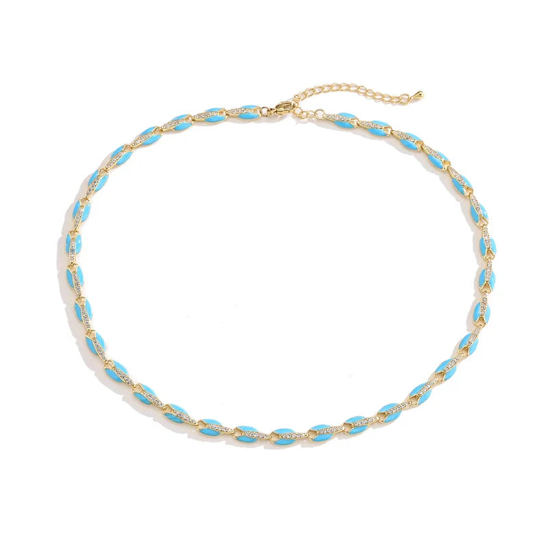 HECHENG,original fluorescent color chain necklace Bracelet ,fashion jewelry set factory direct sales wholesale