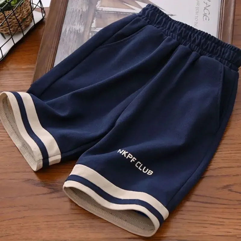 Summer Children Boy Clothes Set Fashion Lapel T-shirts Top and Shorts Bottom 2 Pieces Suit Kid Short Sleeve Outfits Tracksuits