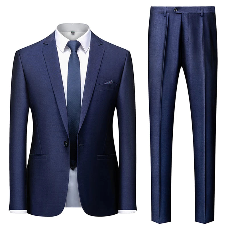 Tuxedo for Mens: Men's  One Button Notch Lapel Suit for Formal Party Prom Business
