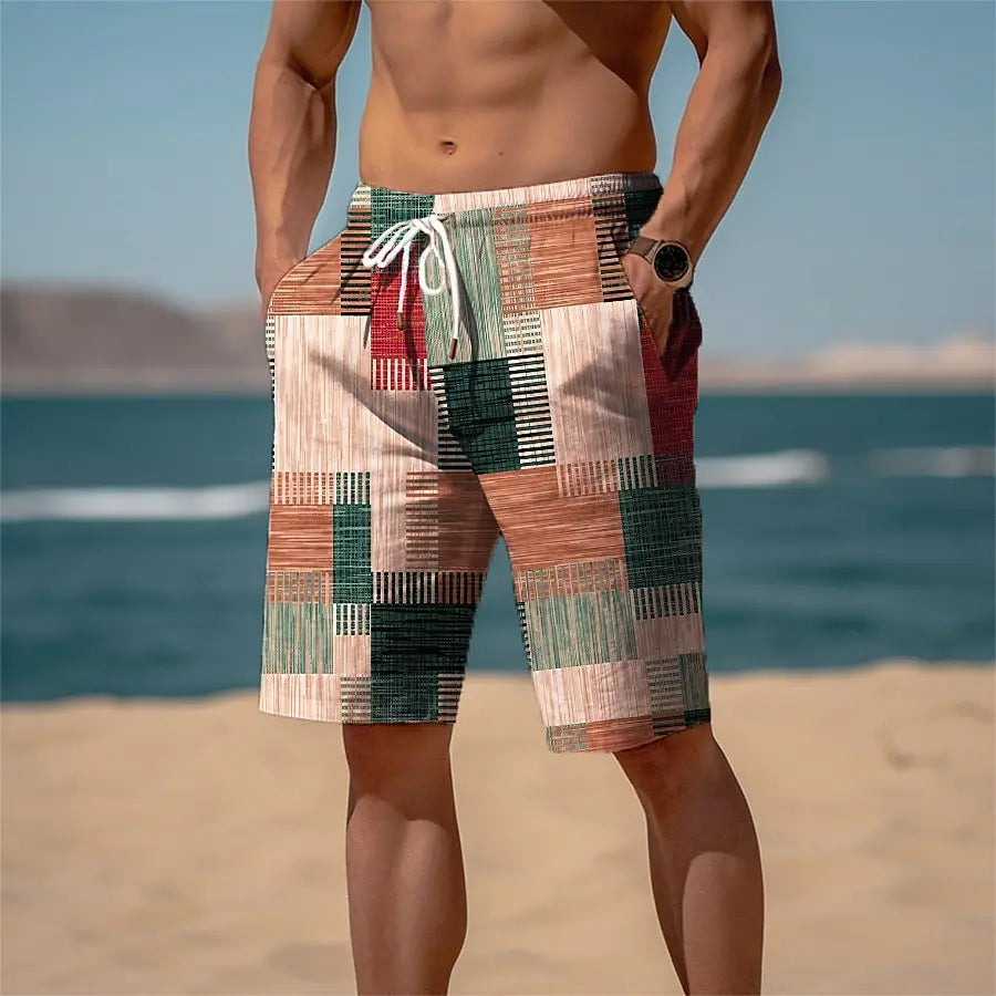 Swim Trunks Quick Dry Board Shorts Bathing Suit Breathable Drawstring With Pockets for Surfing Beach Summer Men's Swim Shorts5XL
