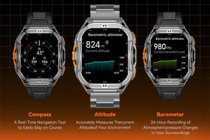 Cubot GT 3 Smart Watch, 5ATM Waterproof, 1.96-inch AMOLED, Blood Oxygen, Fitness Tracker Heart Rate GPS Sport Smartwatch for Men