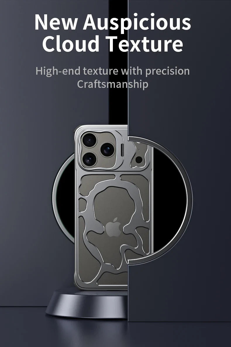 Metal Hollow Magnetic Phone Case,For IPhone 17 Pro Max iPhone Air Protective Case, Breathable And Heat Dissipating Metal Bracket