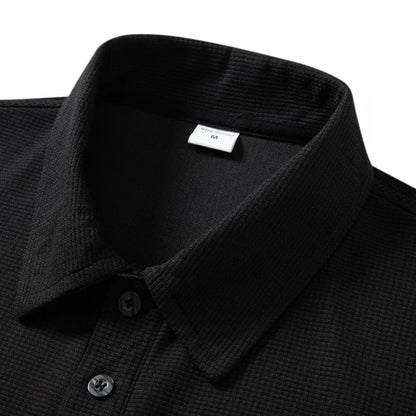 Men's high-end brand exquisite embroidered polo shirt long sleeved 2025 autumn comfortable casual breathable lapel T-shirt top