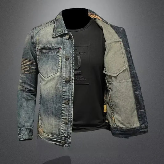 winter denim jacket male Fashion Trench coat men jeans Jacket Men's Casual jackts