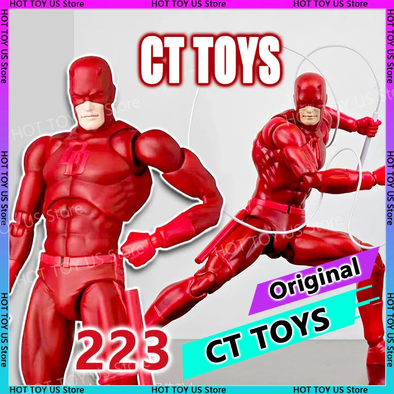 100% Original Ct Toys Daredevil Mafex 223 Comic Version Figure SHF Anime Action Figurine Statue Model Custom Gifts Kids Toys