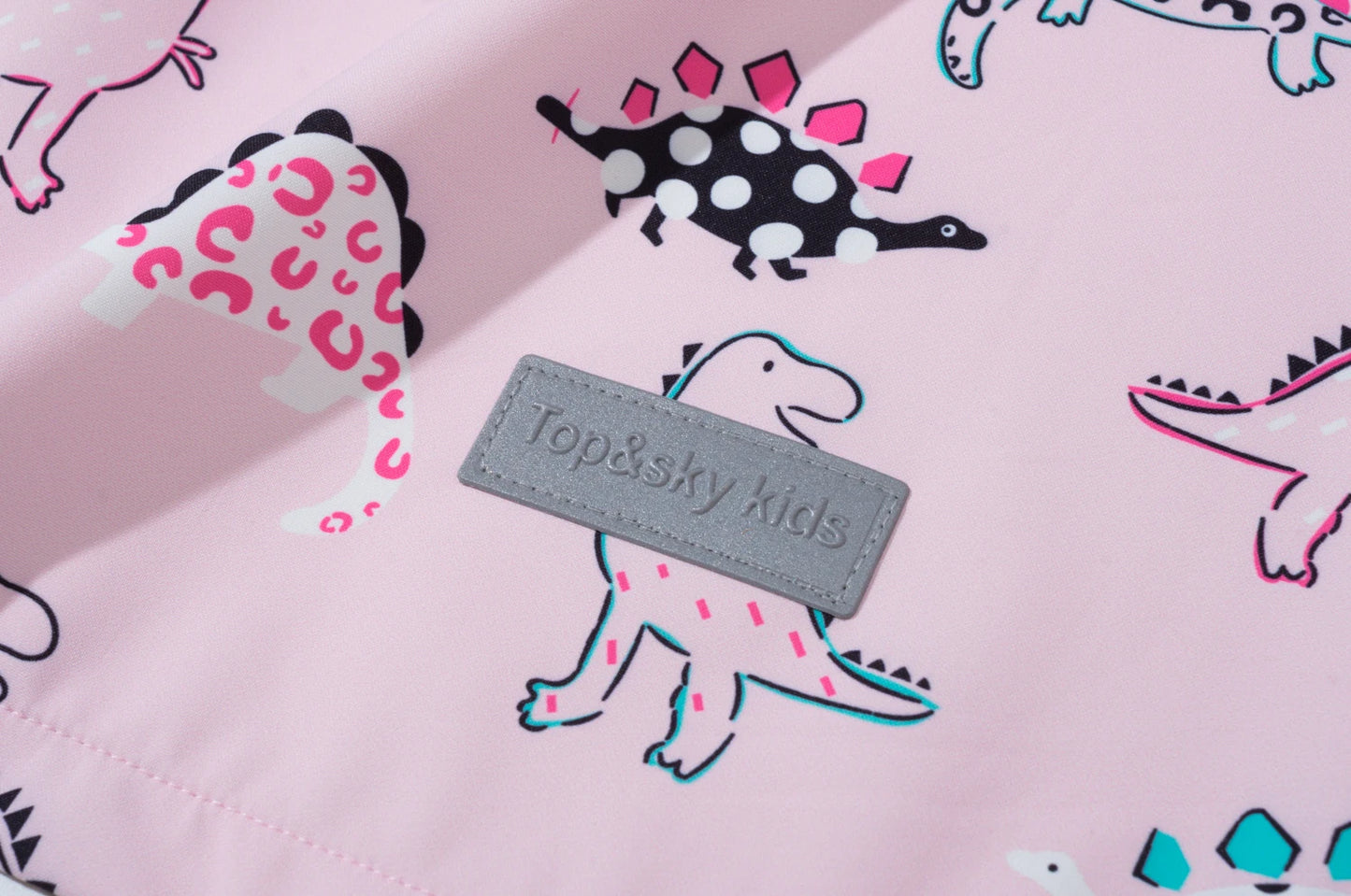 Girls Dinosaur Printing Rain Jacket For Kids Waterproof Coat With Removable Hood Lightweight Hooded Mesh Lined Raincoats Windbre