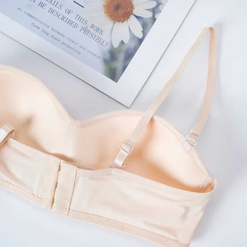 Women Invisible Bra Strapless Bralette 1/2 Cup Women's Underwear Female