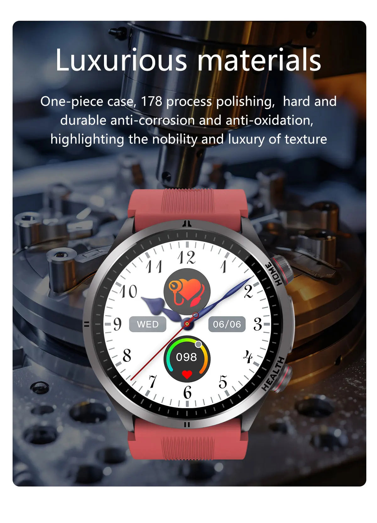 2026New NFC Health Smart Watch Men Air Pump+Air Bag Precise Blood Pressure Fat Measurement Voice Call SmartWatch For Android IOS