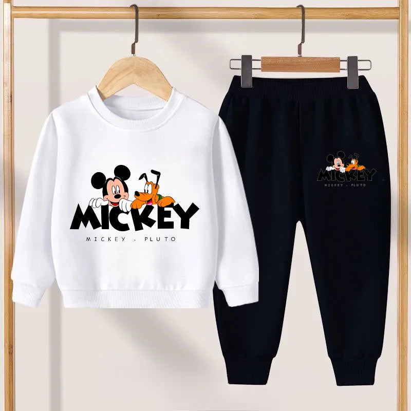 Print Spring New Children's Clothing Sets Breathable Boys O Neck Hoodies Long Pant Two Piece Suit Kids Casual Tracksuit