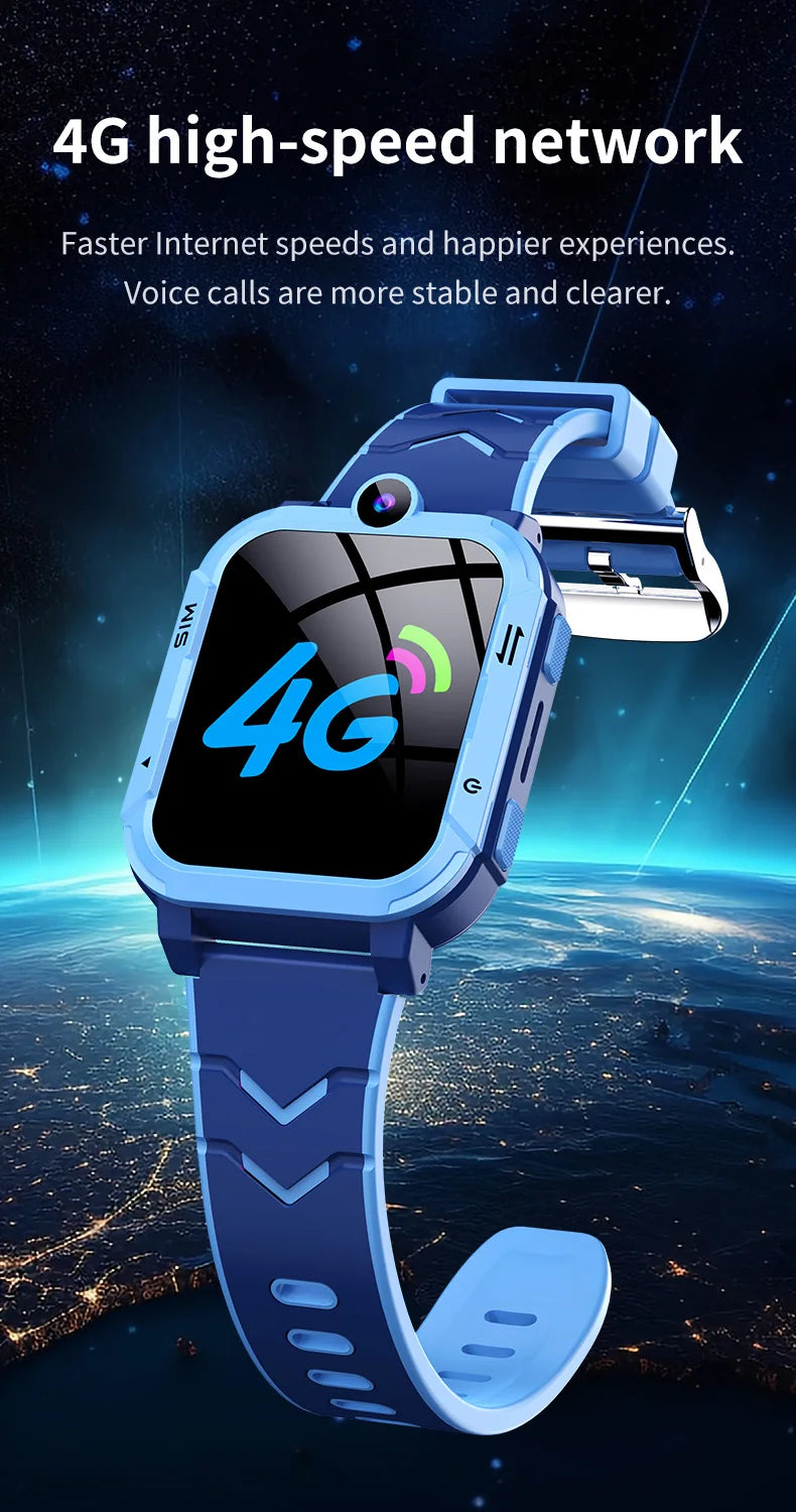 4G Kids Smart Watch GPS WiFi Tracker Location Video Call SOS Call Back Monitor Phone Watch Children Smartwatch Boy Girl Gifts