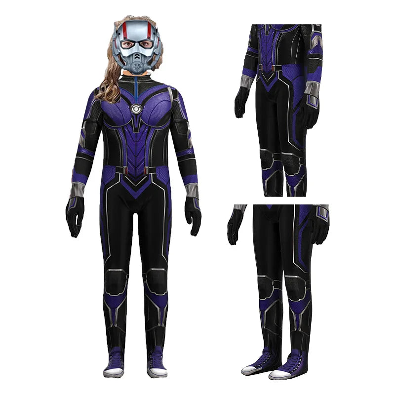 Superhero Ant Man Costume Antman And The Wasp Halloween Mask Helmet Jumpsuit Bodysuit Zentai Suit Adult Kids Quantumania Cosplay