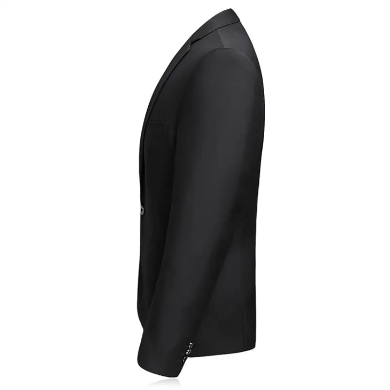 Beach Wedding Outfit Men: Men's Gentleman Black 2 Piece Suit Set / Blazers