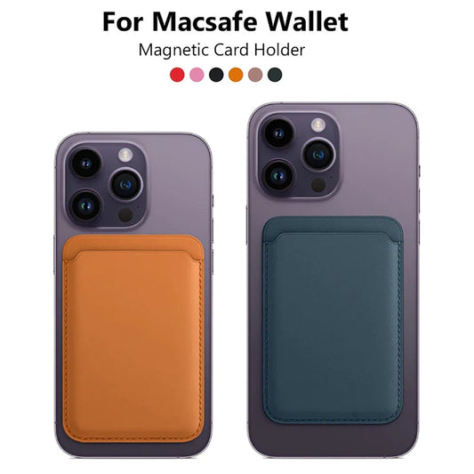 For Magsafe Wallet Card Holder Case For Apple iPhone 17 16 15 14 13 12 Pro Max Magnetic Leather Bag Adsorption Cover Accessory