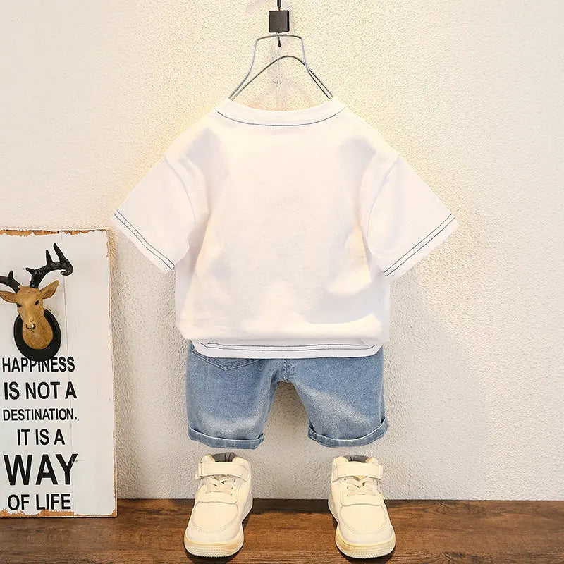 1-5Year New Fashion Summer Baby Boys Clothes Suit Children Cotton Shirt Pants 2Pcs/Sets Toddler Infant  Costume Kids Tracksuits