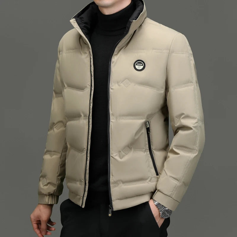 Short Thickened Warm Parka Men's Coat Down Jacket Top Printed Winter