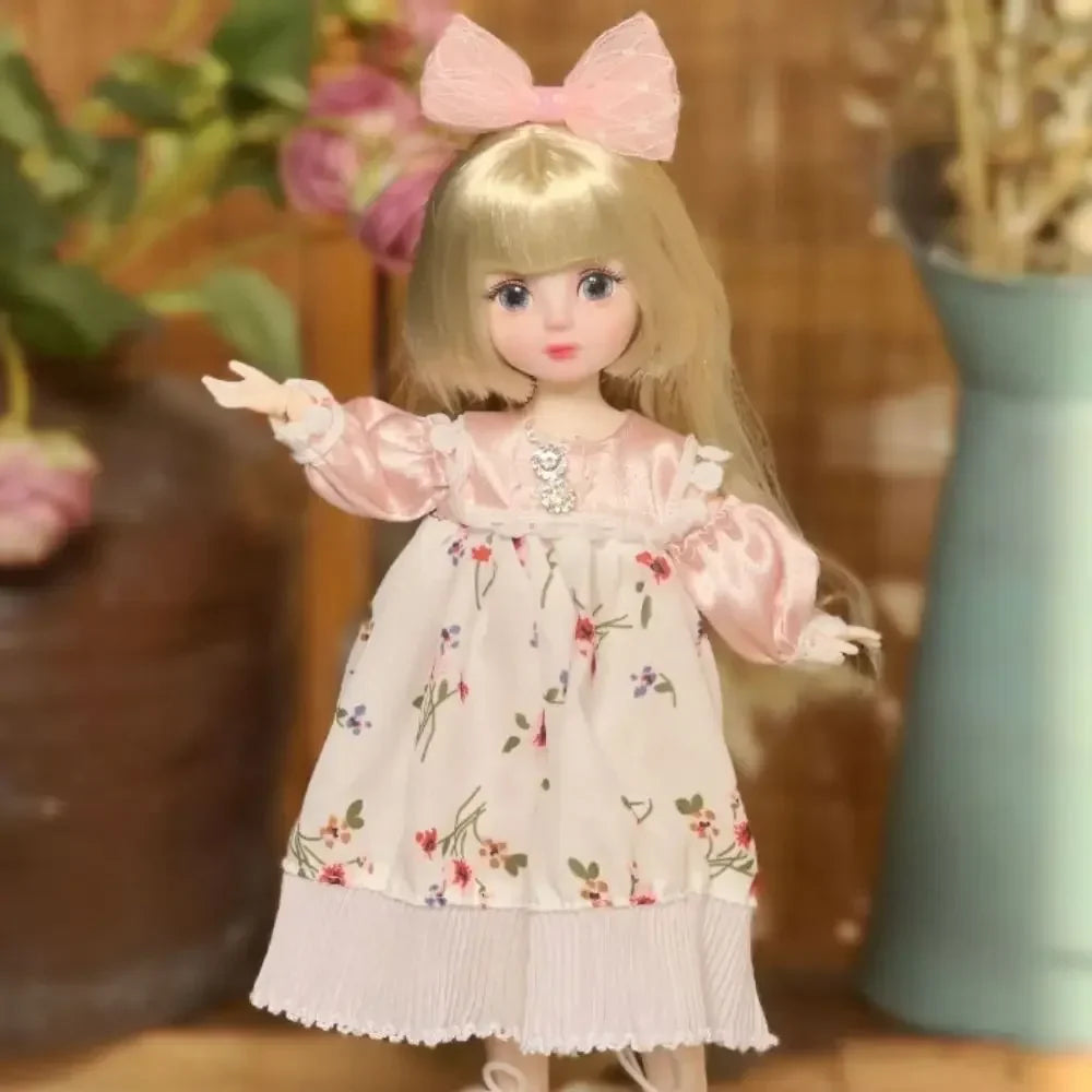 Ball jointed Doll Toys Bjd Dolls For Girls Dolls 1/6 Starry Gray Eyes 30cm Lolita Fashion Dress DIY Toy Children Birthday Gifts