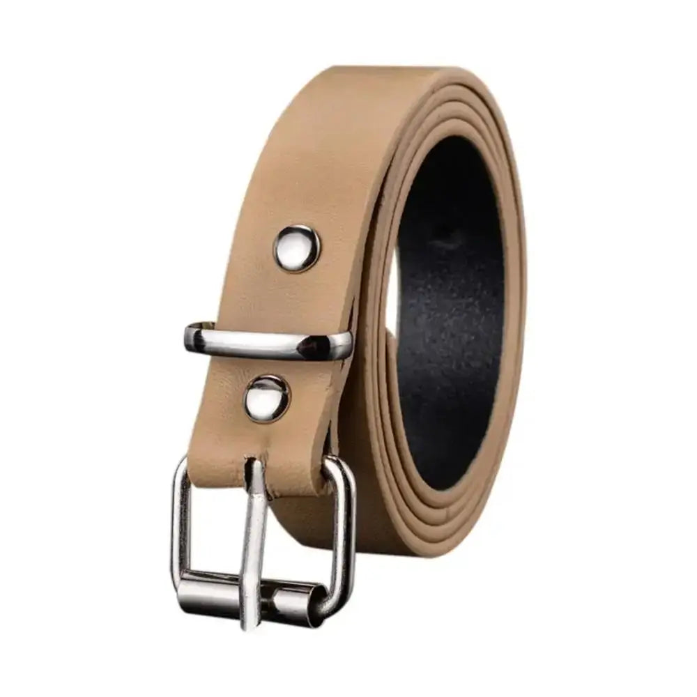 Children PU Leather Belts Boys Girls Kid Waist Strap Waistband Metal Buckle For Jeans Pants Trousers Dress Adjustable Belt