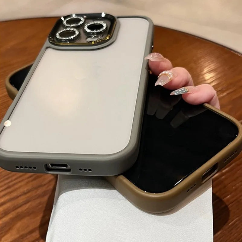 Case for iPhone 15 16 Pro Max 16 Plus Transparent Acrylic TPU Armor Hybrid Cover for iPhone 13 14 Pro Max