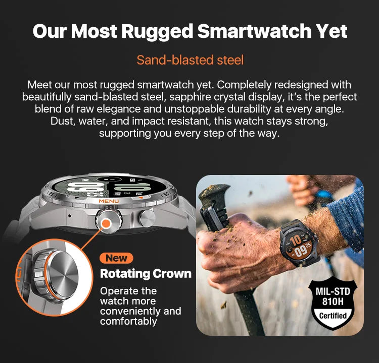 TicWatch Atlas Silver Smartwatch( Refurbished), GPS, barometer, compass, 110+ workout, only for Android