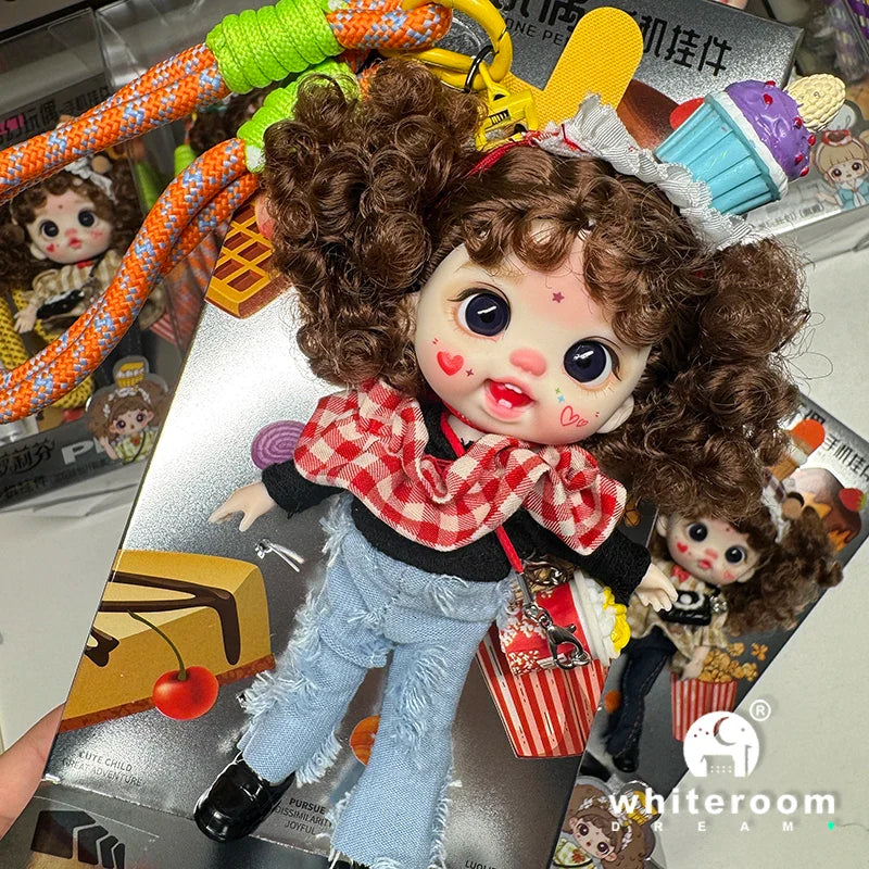 bjd doll Dolls for girls Labbu doll pocket mini blyth girl Doll Barbi cry Baby Rainbow Ball jointed doll Mobile phone Decoration