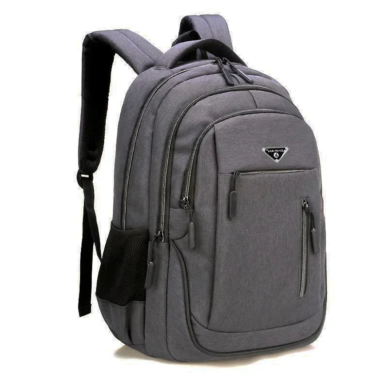 Large Capacity Backpack Men Laptop Backpacks 15.6 Oxford Black Solid High School Bags