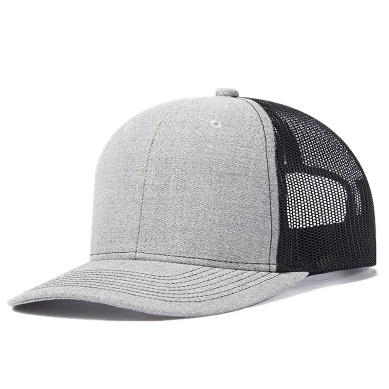 Hot Sale Unisex Cap Slight Curved Brim Style Trucker Hat  Men & Women Casual Outdoor Breathable Summer Cap