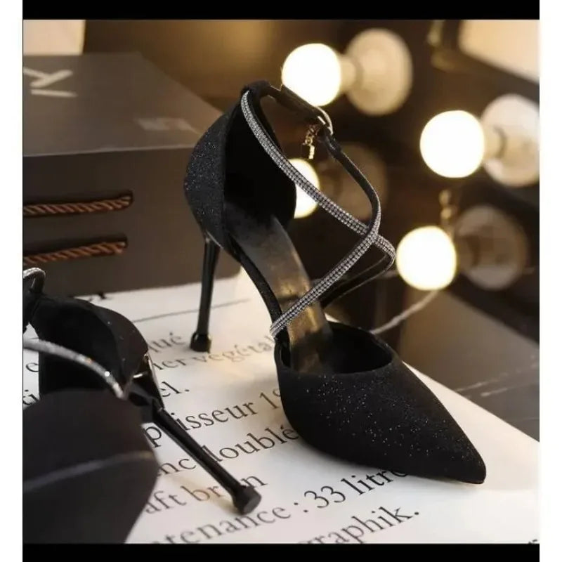 2024 New fashion summer women Sexy Stiletto High Heels pumps Ladies Pointed Toe Shallow Party Shoe for wedding women black shoes