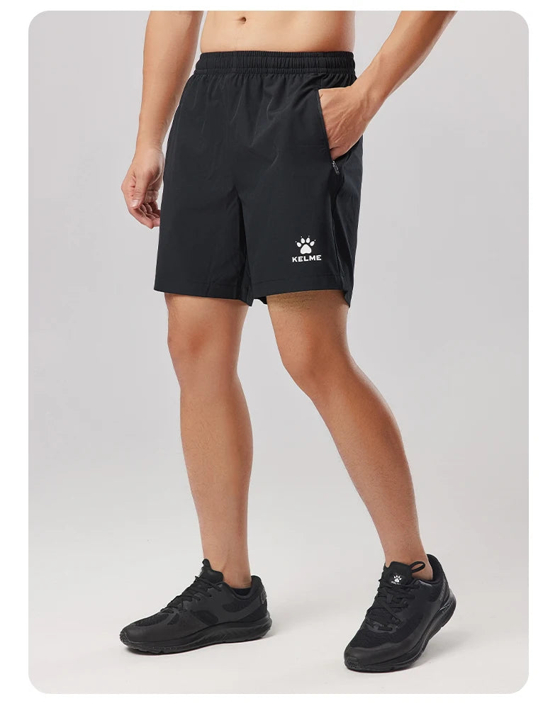 Kelme Men's Ice Silk Shorts Outdoor Breathable Sports Shorts Football Running Quick-drying Pants Training Shorts