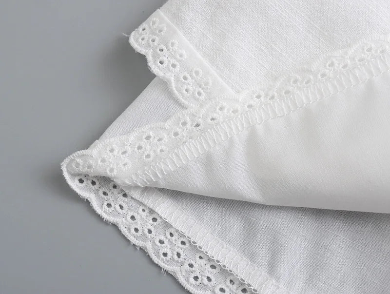 2022 Sexy White Spliced Embroidery Lace Bra Corset style Mini Dress Women Backless Party Skater Short Sling Robe Holiday