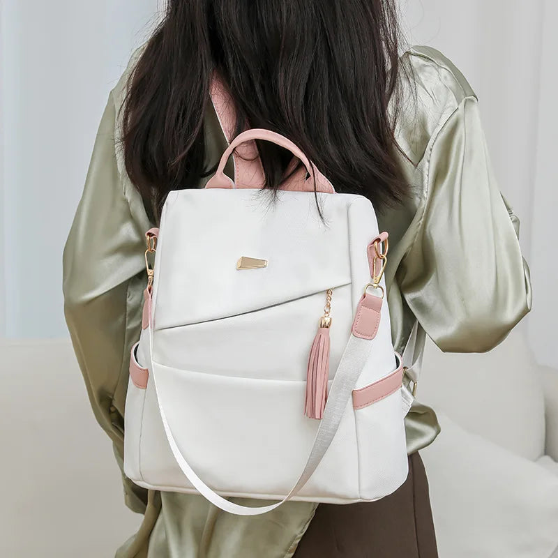 Women's fashion backpack large capacity lightweight Oxford cloth schoolbag leisure travel small backpack women