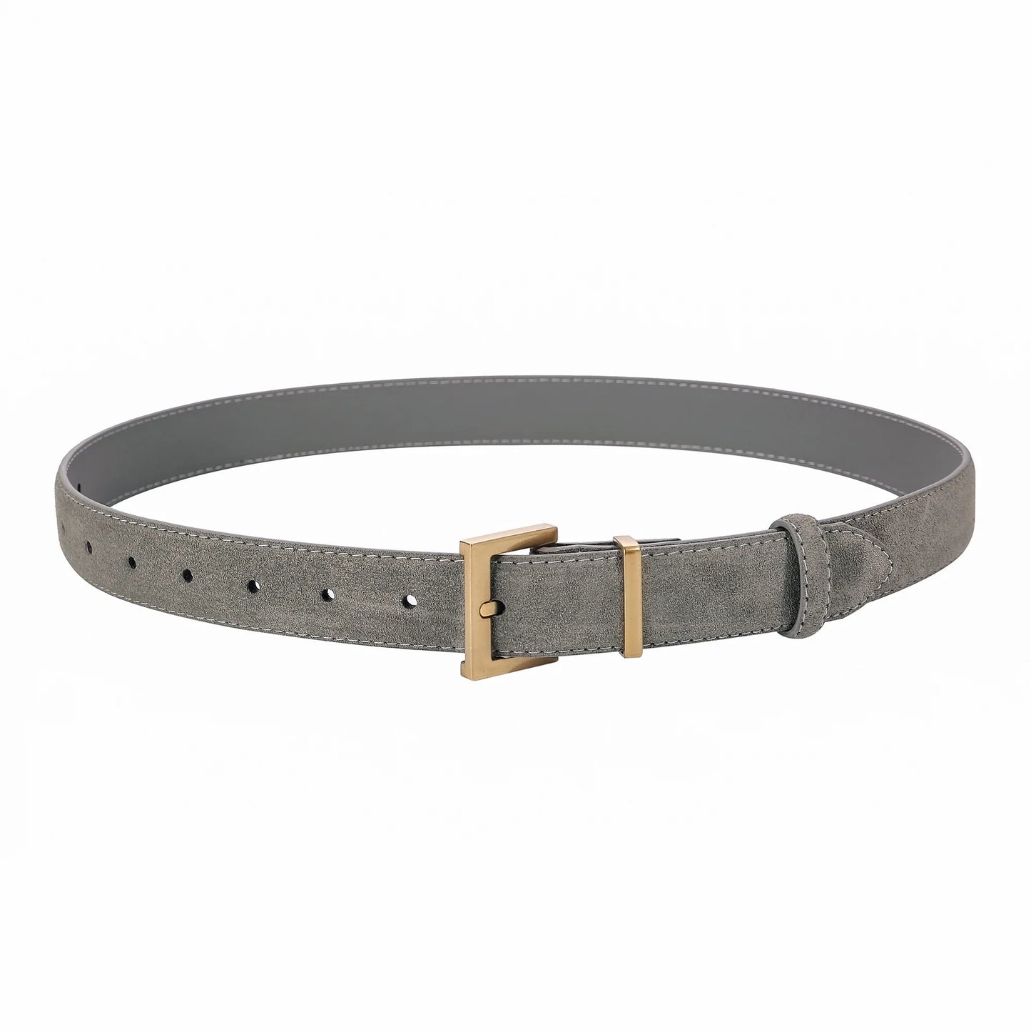 Fashion Suede Cowhide Women‘s Belts Genuine Leather 2.8cm Wide Belt Metal Buckle Women Belt Matched Dress Jeans Skinny Girdle