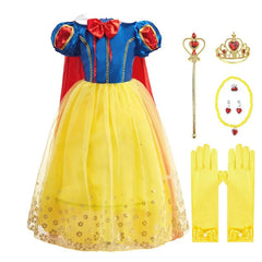 Cinderella Anna Elsa Costume Children Princess Dress for Girls Kids Cosplay Snow